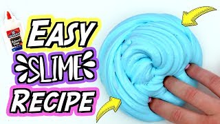 HOW TO MAKE SLIME For Beginners NO FAIL Easy DIY Slime Recipe [upl. by Ballard]