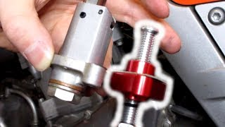 Manual Cam Chain Tensioner  Install and Adjustment [upl. by Eelrebmik480]