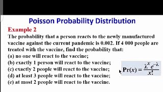 Poisson Probability Distribution [upl. by Akinnej]