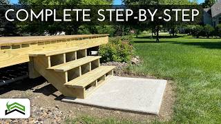 How To Build And Attach Deck Stairs [upl. by Indys241]