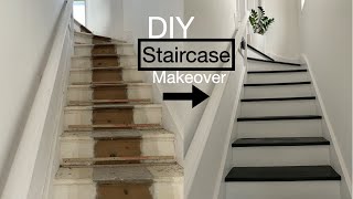 DIY Staircase Makeover  Painting Stairs  EdithSaru [upl. by Einad]