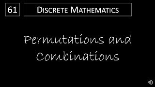 Discrete Math  631 Permutations and Combinations [upl. by Aztirak]