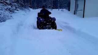 ATV Snow Plow Yamaha Grizzly 550 [upl. by Jessey]