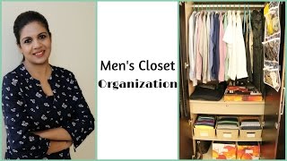 Mens Closet Organization  How To Organize Mens Clothes [upl. by Reddy927]