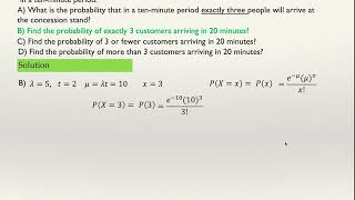 Poisson distribution  Example 1 [upl. by Ziwot]