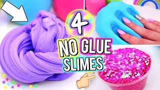 4 Easy DIY Slimes WITHOUT GLUE How To Make The BEST SLIME WITH NO GLUE [upl. by Weismann]