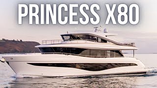 Princess X80 Yacht Tour  USA Debut PBIBS 2023 [upl. by Chrisoula]