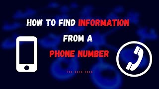 How to find information from A Phone Number  Using Kali Linux  Ethical Hacking [upl. by Rosy]