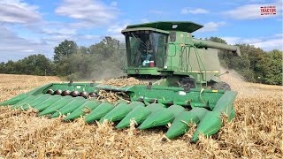 JOHN DEERE 9600 Combine Harvesting Corn [upl. by Abernon148]