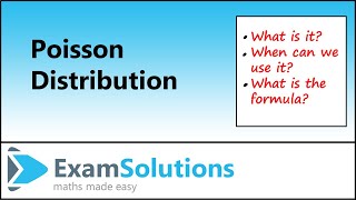 Poisson Distribution  Introduction  ExamSolutions [upl. by Hniv798]