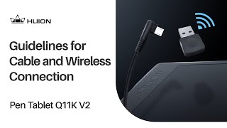 Connect the Huion Wireless Graphic Tablet Q11KV2 [upl. by Brooks]