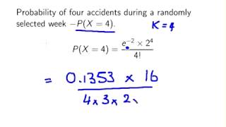 Poisson Distribution Worked Example [upl. by Atenahs46]