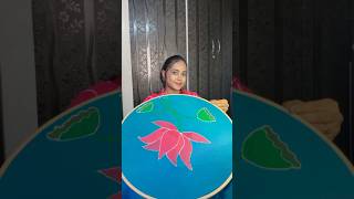 Lotus painting 🎨🪷on plain dress ఎలా ఉంది telugu ytshorts shorts trending fabricpainting 1m [upl. by Charbonnier]