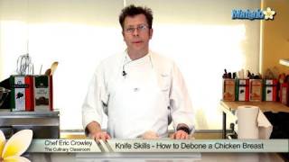 Knife Skills  How to Debone a Chicken Breast [upl. by Attennyl]