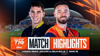 2024 Abu Dhabi T10 I Match 26 Highlights Delhi Bulls vs Chennai Brave Jaguars  Season 8 [upl. by Margalo]