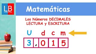 Los Números DECIMALES LECTURA y ESCRITURA ✔👩‍🏫 PRIMARIA [upl. by Eciened]