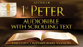 Holy Bible Audio 1st PETER Contemporary English With Text [upl. by Nauqed]