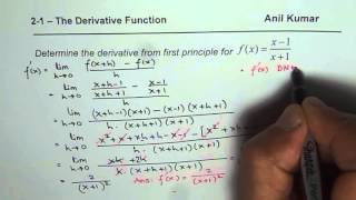 Derivative by First Principle for Rational Function [upl. by Dempster501]