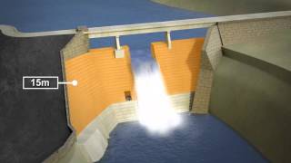 Seqwater explains How ungated dams work animation [upl. by Ellerahc]