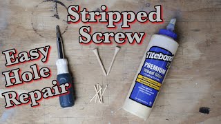 Stripped Wood Screw Easy Repair [upl. by Arot]