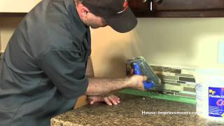 How To Grout A Mosaic Tile Backsplash [upl. by Keenan]