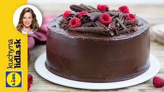 Čokoládová torta s ganache a malinami 🍫  Veronika Bušová  Kuchyňa Lidla [upl. by Minne]