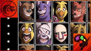 FNAFNG  Ultimate Custom Night  SPEEDPAINT [upl. by Hamrnand]