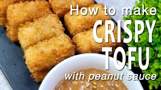 HOW TO MAKE CRISPY TOFU with PEANUT SAUCE  TOFU RECIPE  BUDGET AND EASY RECIPE [upl. by Kin]