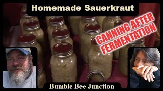 How To Can Fermented Sauerkraut After Lacto Fermenting  Canning Recipe [upl. by Nireil]