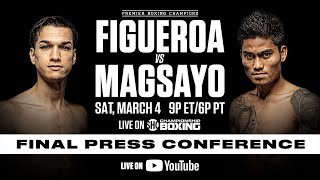 Figueroa vs Magsayo FINAL PRESS CONFERENCE  FigueroaMagsayo [upl. by Etireugram]