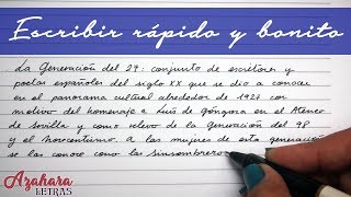 ✍ Cómo Escribir Rápido y Bonito en Cursiva [upl. by Braden]