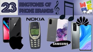 23 RINGTONES OF VARIOUS PHONE BRANDS [upl. by Elicec371]