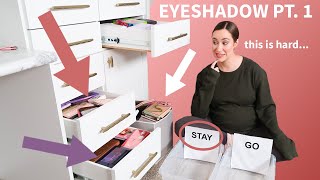 Uh oh Eyeshadow Palettes Declutter Part 1 [upl. by Boylan645]