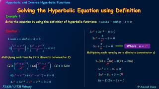 Solving Hyperbolic Equation using Definition [upl. by Herwin893]