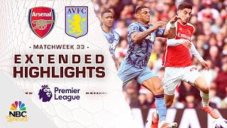 Arsenal v Aston Villa  PREMIER LEAGUE HIGHLIGHTS  4142024  NBC Sports [upl. by Eisoj728]