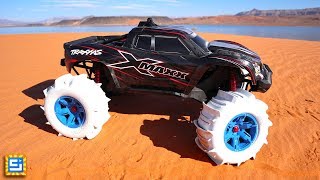 Can This RC Car with DIY CUSTOM Tires Drive On Water [upl. by Schaper851]