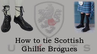 UT Kilts  How to tie ghillie brogues [upl. by Rogerio]