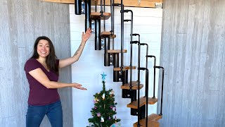 DIY Loft Staircase  Installation and First Impressions [upl. by Aibsel]