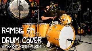 Led Zeppelin  Ramble On w Music  Drum Cover [upl. by Colbert633]