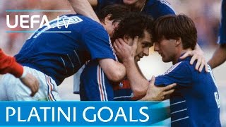 Michel Platinis nine goals for France at EURO 84 [upl. by Atarman]