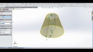 COMO HACER UN CONO EN SOLIDWORKS 2015 [upl. by Nireves551]