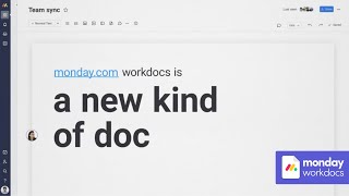 Meet monday workdocs  A new kind of doc [upl. by Yelruc]