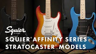 Exploring The Squier Affinity Series Stratocaster Models  Fender [upl. by Tsiuqram]