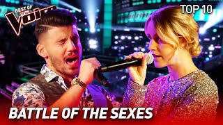 TOP 10  BOYGIRL DUETS in The Voice [upl. by Animar42]