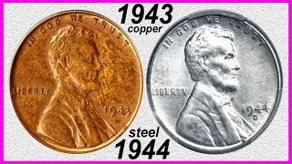 170000000 PENNY NETS 8 MILLION 1943 COPPER amp 1944 STEEL CENTS RARE ERROR COINS WORTH BIG MONEY [upl. by Kirima]