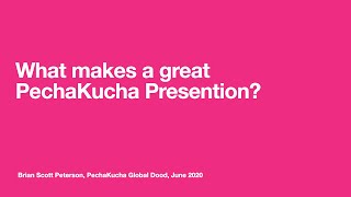 What makes a great PechaKucha Presentation [upl. by Abner]