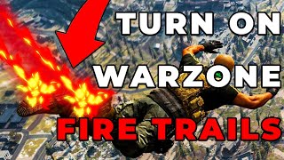 HOW TO TURN ON CUSTOM PARACHUTE TRAILS IN WARZONE  FIRE amp SMOKE TRAIL COD Warzone Tips [upl. by Amehsat]