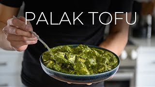 EASY Palak Tofu Recipe  How to make vegan Palak Paneer [upl. by Jessamine]