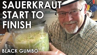 Sauerkraut Ferment from Start to Finish  Black Gumbo [upl. by Doralia588]