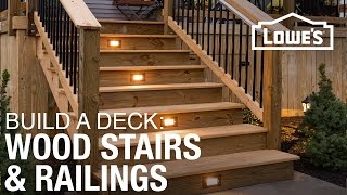 How To Build a Deck  Wood Stairs amp Railings 4 of 5 [upl. by Leimad194]